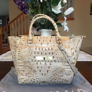 Brahmin Champagne Malia Satchel Bag